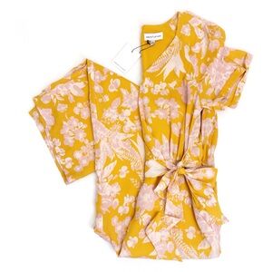 Gibson Latimer . Wide Leg Floral Print Jumpsuit